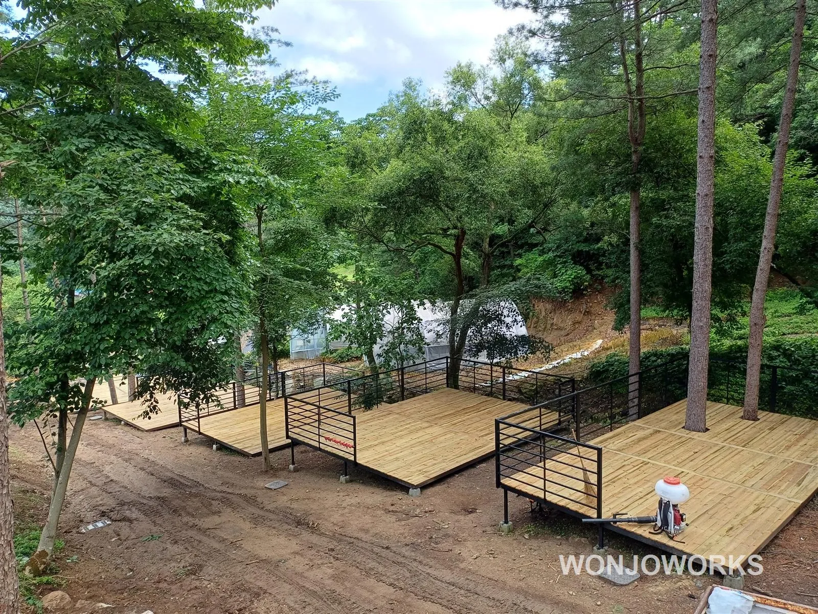 원조공사 데크 시공